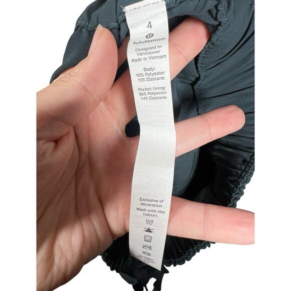 Lululemon Women's On The Fly Skirt Elastic Waist Drawstring Solid Blue Size 4 - Picture 8 of 9